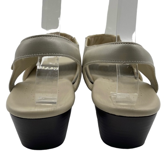 SAS Womens Shoes Suntimer Sandals Sz 10 Slim Ivory White Leather Heeled Comfort - Picture 5 of 12